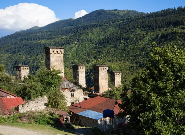 Svan wachttorens in Georgië — Stockfoto