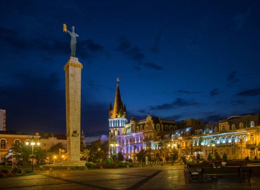 Georg Ulusal Bankası binasında Astronomik Saat'in