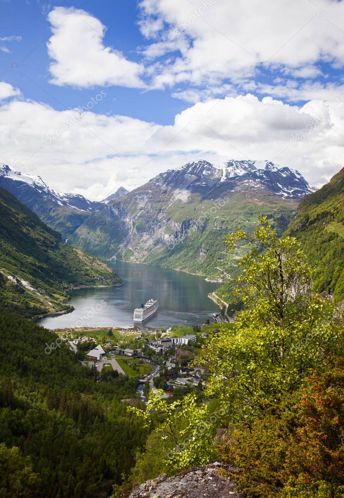 Beautiful views of Norway on the many fjords