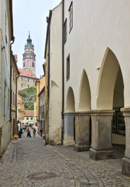 Çek Cumhuriyeti sokakları boyunca yürü - Krumlov