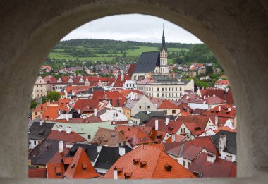 Çek Cumhuriyeti sokakları boyunca yürü - Krumlov