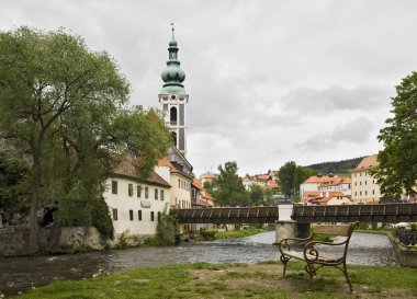 Çek Cumhuriyeti sokakları boyunca yürü - Krumlov