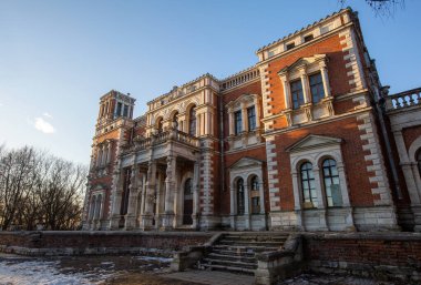 Manor in the Moscow Region - the Vorontsov-Dashkov Palace in winter clipart