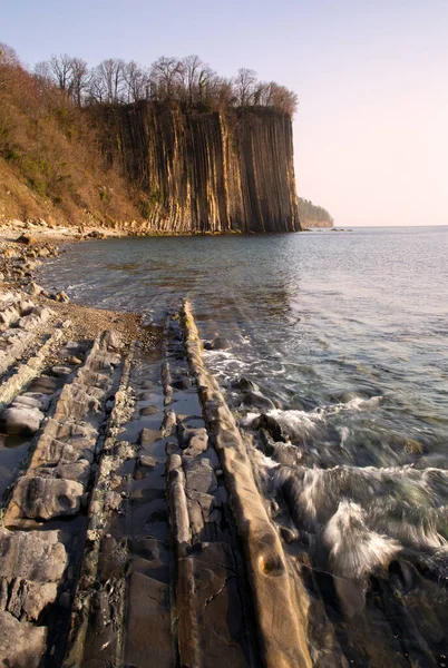 Roccia Kiseleva Sulla Costa Del Mar Nero Vicino Tuapse — Foto Stock