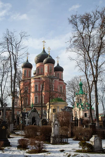 Большой Собор Донского Монастыря Территория Москве — стоковое фото