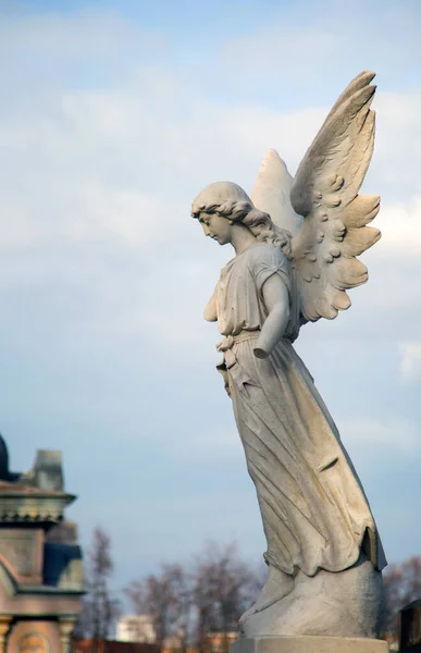 Patung Patung Pemakaman Wilayah Biara Donskoy Moskow — Stok Foto