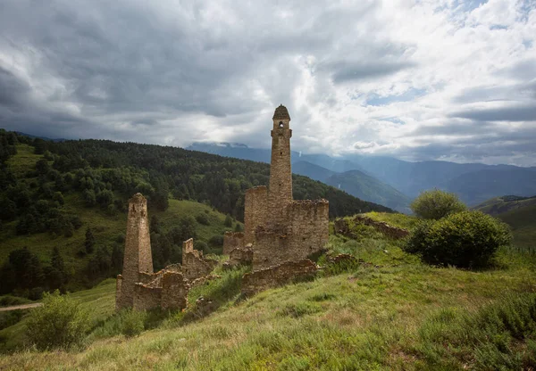 Complejos Históricos Torres Ingushetia Verano — Foto de Stock