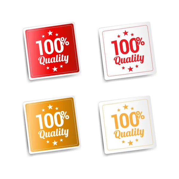 100% Наклейки качества — стоковый вектор