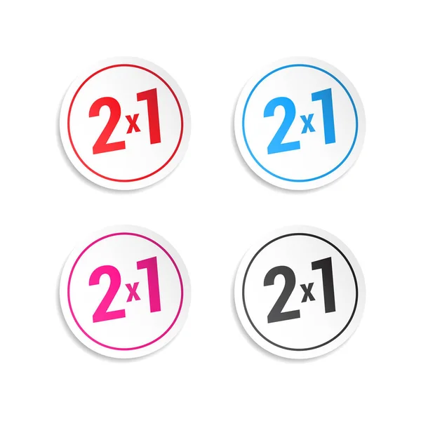 2 x 1 çıkartmaları kümesi
