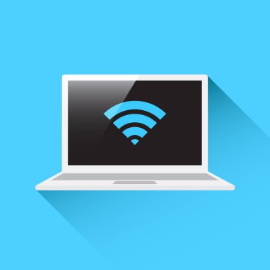 Laptop kablosuz simgesi
