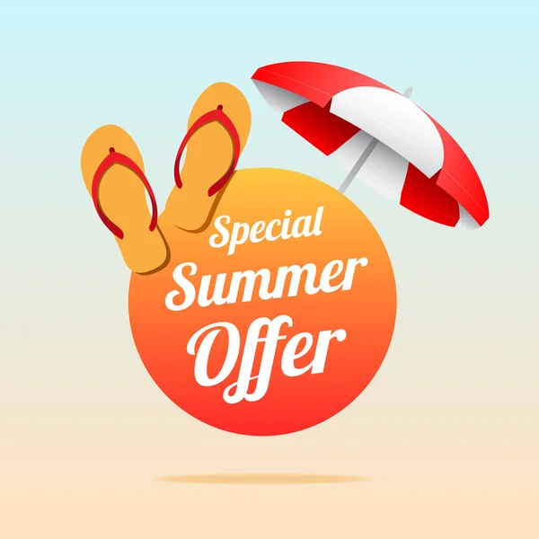 Special Summer Offer Label — Stock Vector