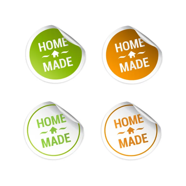 Home Made Stickers — Stock Vector