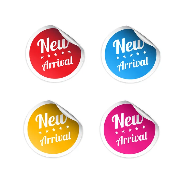 New Arrival Stickers — Stock Vector