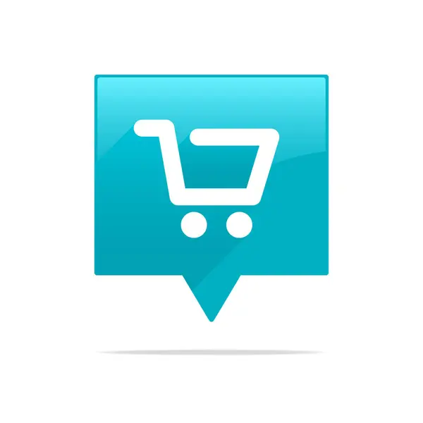 Shopping Cart Icon Tag — Stock Vector