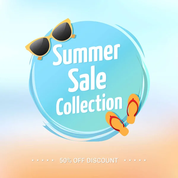 Etiqueta de coleção de venda de verão — Vetor de Stock