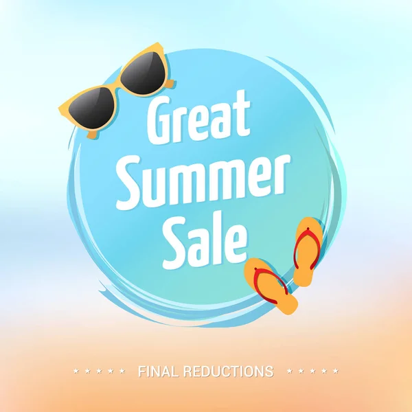 Great Summer Sale Label — Stock Vector