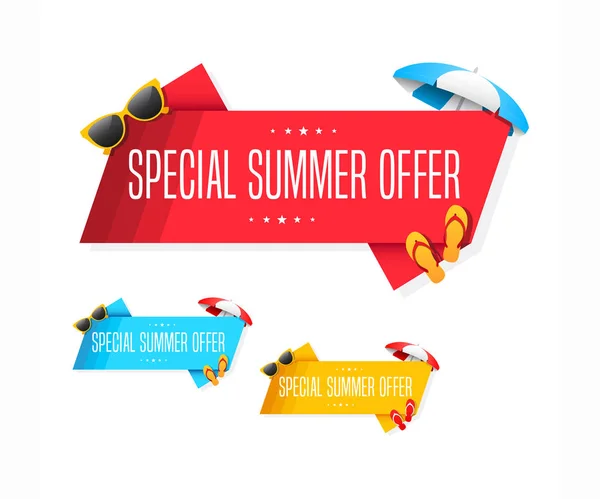 Special Summer Offer Labels — Stock Vector