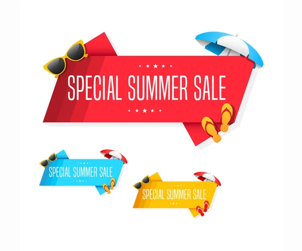 Special Summer Sale Labels — Stock Vector