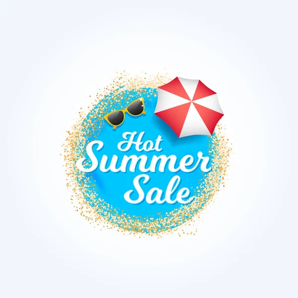 Hot Summer Sale Label — Stock Vector