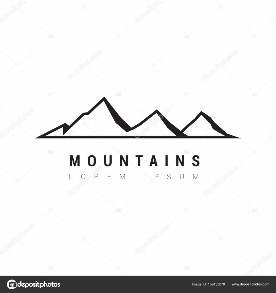 Noir Logo Montagne Blanc Image Vectorielle Alegretgrafic