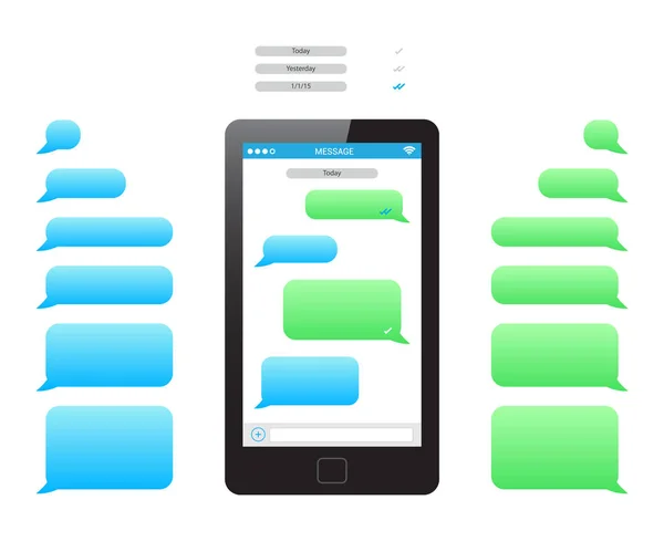 Modèle de message téléphonique — Image vectorielle
