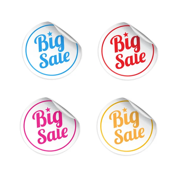 Big Sale Stickers — Stock Vector