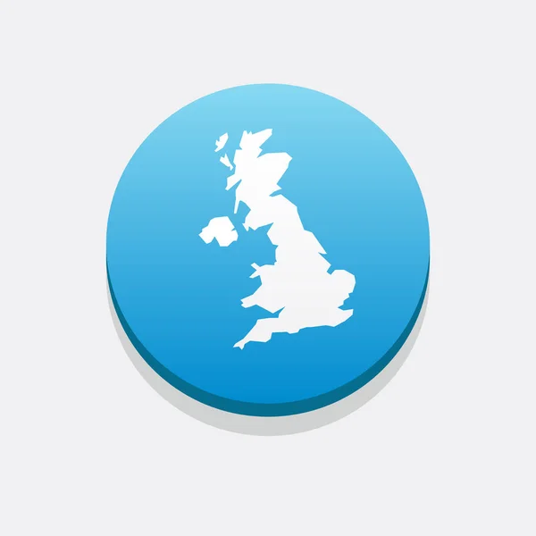 Royaume-Uni Carte Icône — Image vectorielle