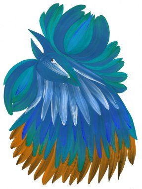 boyalı dekoratif horoz