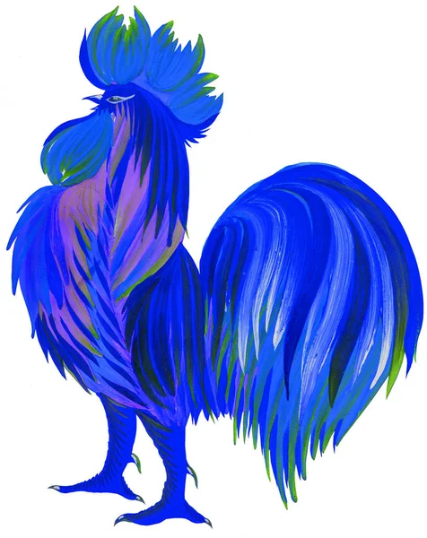 Painted, decorative, rooster — Stock Photo, Image
