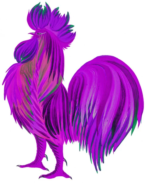 Painted, decorative, rooster — Stock Photo, Image