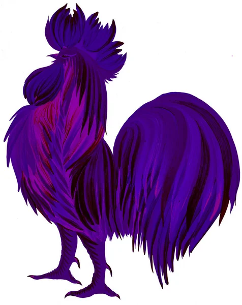 Painted, decorative, rooster — Stock Photo, Image