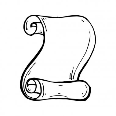  boyalı rulo temiz kağıdı beyaz arka plan üzerinde izole