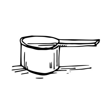 Beyaz arka plan üzerinde izole boyalı alüminyum kova