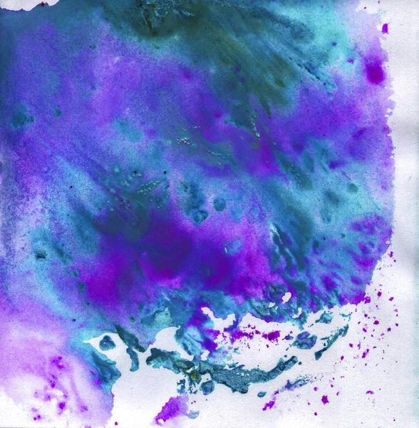 Beautiful bright watercolor background on paper — Stock Photo, Image