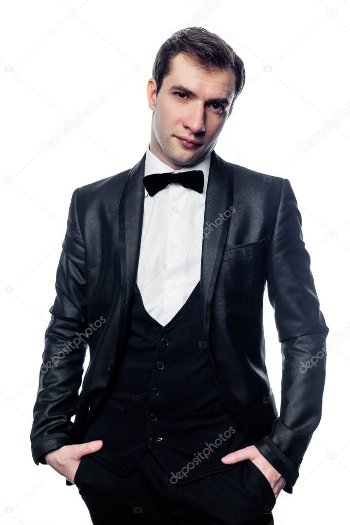 Handsome man in tuxedo