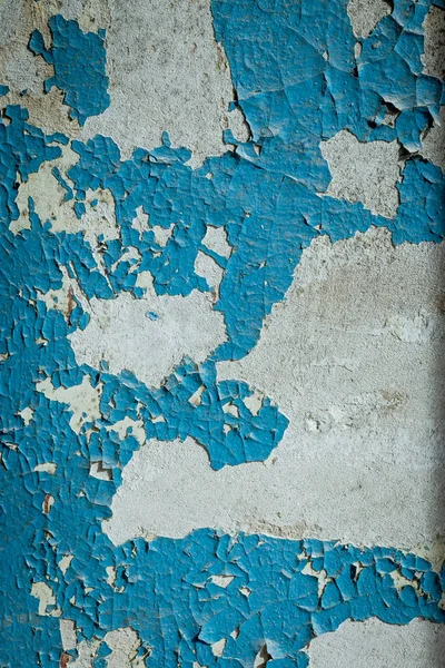 Old cracked blue wall — Stock Photo, Image