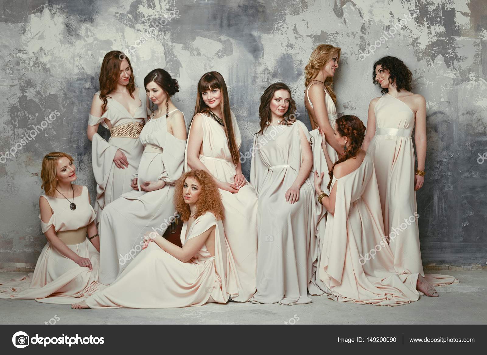 Pics: ancient greek clothing | Women in ancient greek style dresses ...