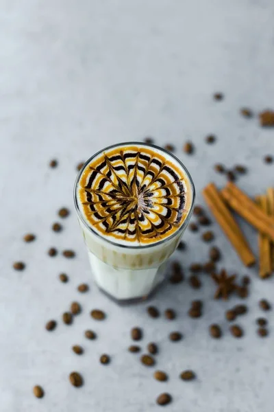Vaso de café con leche — Foto de Stock