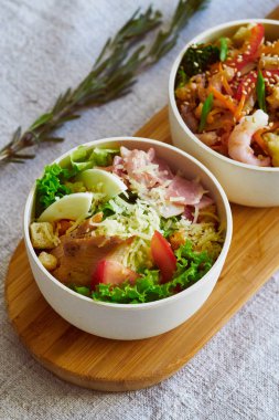 Doğu mutfağı yemekleri kümesi görünümünü yakın çekim