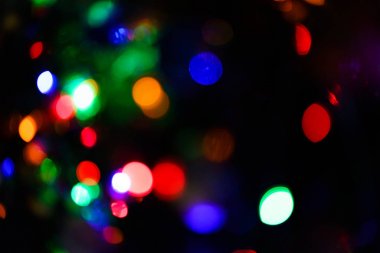 Soyut bulanık etkisi aydınlatmalı closeup karışık Noel ışıkları 