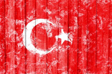 Splash renklerden oluşturulan Türkiye bayrağı. 