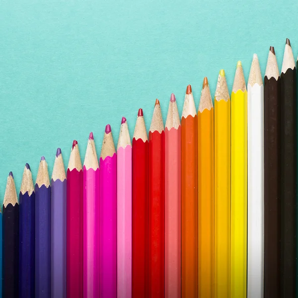 Colorful pencil crayons, Back to School concept — Stock Photo, Image