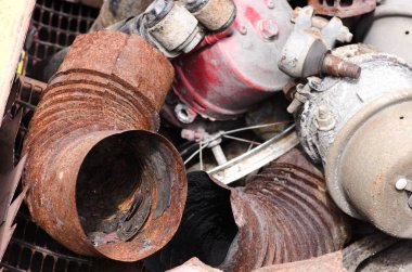 paslı metal yakın çekim