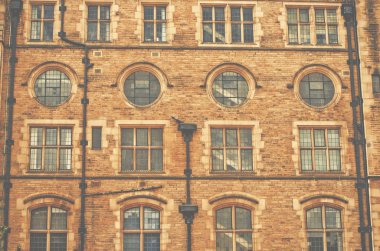 Yakın çekim Bradford Belediye Binası, West Yorkshire, İngiltere