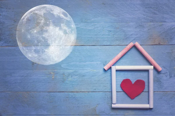 Home sweet home, moon — Stock Photo, Image