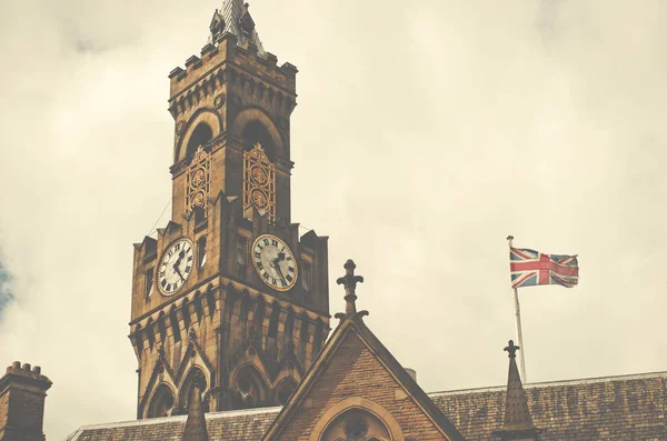 Close-up de Bradford Town Hall, West Yorkshire, Reino Unido — Fotografia de Stock