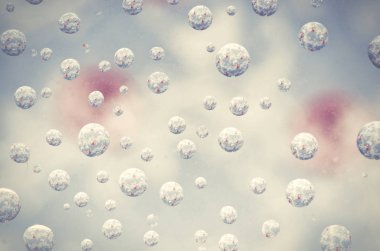 Su arka plan cam üzerine bırakır. Su damlacıkları ile mavi andpink arka camına.