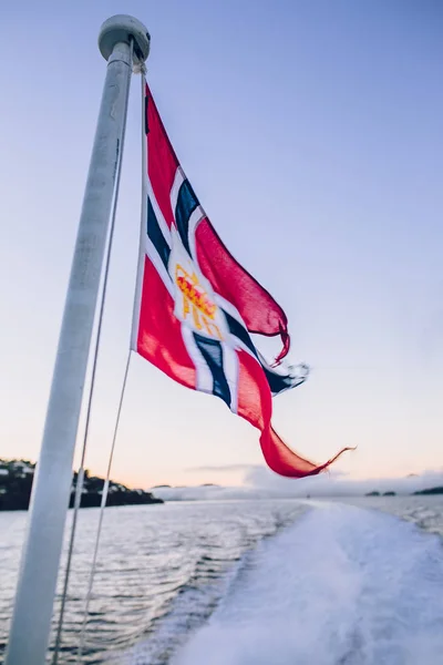 Ferry goes over sea — Stock Photo, Image