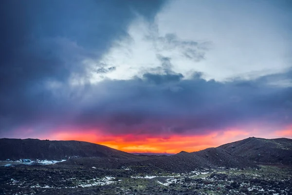 Grande pôr do sol colorido — Fotografia de Stock