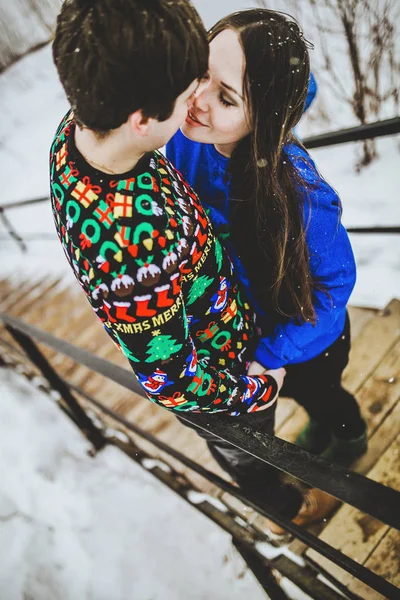 Young hugging  couple